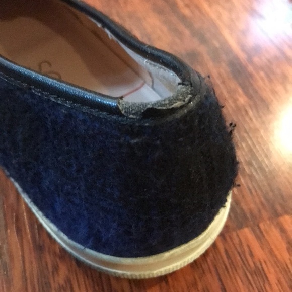 2/$25 SOLE SOCIETY Noe Blue Plaid Fabric Almond Point Toe Slip On Shoes Size 9.5 - Picture 10 of 10